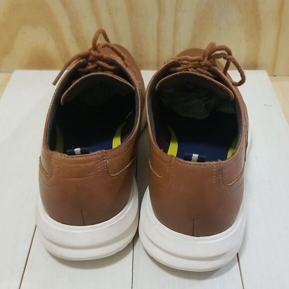 Cole Haan Grand+ Tan/Ivory Leather Wingtip Oxfords Sz 11 - Picture 5 of 8